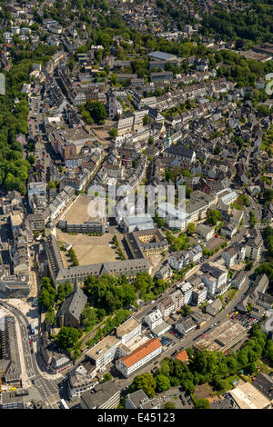 Vista aerea, Unteres Schloss, castello inferiore, Dicker Turm o grasso, Torre Martini Chiesa su Siegberg, il castello di Monte, Siegen Foto Stock