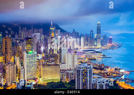 Hong Kong Cina skyline della città Foto Stock