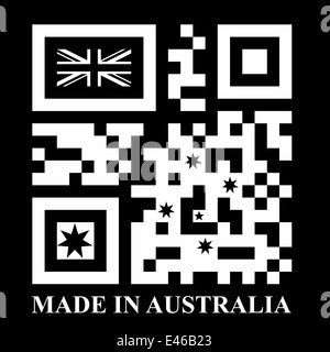 In Australia il codice QR bandiera, vettore Foto Stock