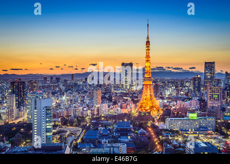 Tokyo, Giappone skyline della città Foto Stock