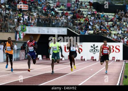 Losanna, Svizzera. 03 Luglio, 2014. Internazionali di atletica leggera, IAAF Diamond League. 100m Mens Credito: Azione Sport Plus/Alamy Live News Foto Stock