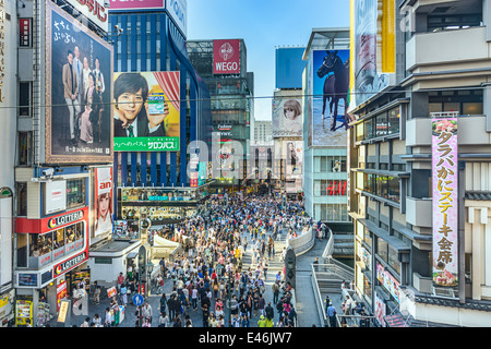 Osaka, Giappone quartiere Dotonbori. Foto Stock