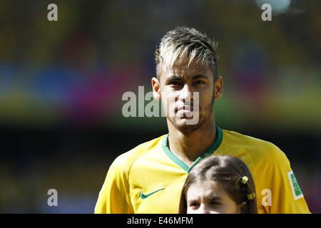 Belo Horizonte, Brasile. Il 28 giugno, 2014. Neymar (BRA) Calcio/Calcetto : Coppa del Mondo FIFA Brasile 2014 round di 16 match tra il Brasile e il Cile al Mineirao Stadium di Belo Horizonte, Brasile . © AFLO/Alamy Live News Foto Stock