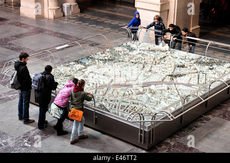 Hannover, Germania, Modello di Hannover nel 2014 con il nuovo municipio Foto Stock