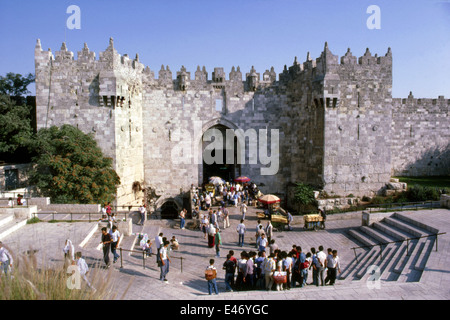 Porta di Damasco, Gerusalemme, Israele Foto Stock