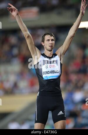 Losanna, Svizzera. 03 Luglio, 2014. Internazionali di atletica leggera, IAAF Diamond League Bohdan Bondarenko Ucraina salto in alto Credito: Azione Sport Plus/Alamy Live News Foto Stock