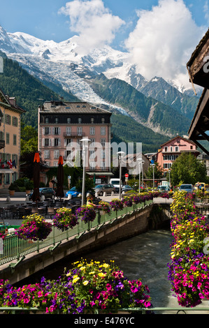 Chamonix Mont-Blanc, alta Savoia, Alpi del Rodano, Francia Foto Stock