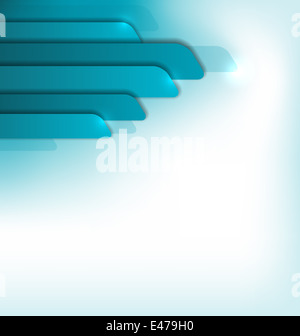 Illustrazione moderno brochure blu, abstract design colorato Foto Stock