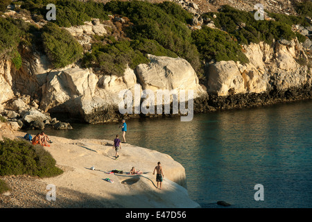 Griechenland, Rodi, Grecia PEFKI, einsame Bucht Foto Stock