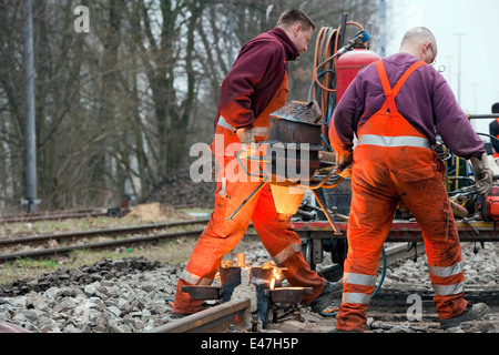 La completa ristrutturazione del S-Bahn vie Foto Stock