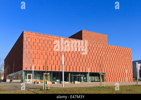 Costruzione di CINiBA - Le informazioni scientifiche Centre e Biblioteca accademico a Katowice, Polonia. Foto Stock