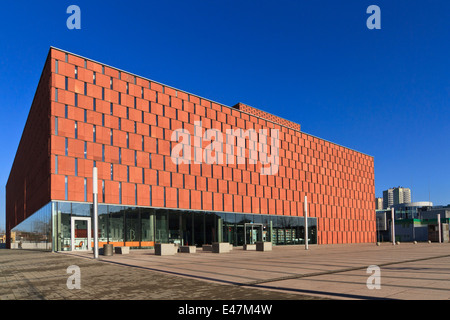 Costruzione di CINiBA - Le informazioni scientifiche Centre e Biblioteca accademico a Katowice, Polonia. Foto Stock