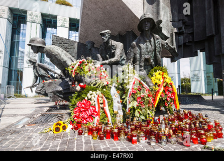 1944 Insurrezione di Varsavia monumento sulla insurrezione di Varsavia Giorno del Ricordo. Varsavia, Polonia. Foto Stock