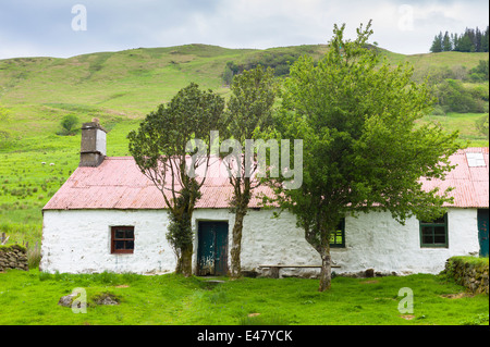 Vecchia fattoria a Auchindrain croft insediamento e villaggio museo del folklore a forno, Inveraray nelle Highlands della Scozia Foto Stock