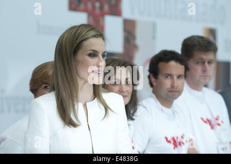 4 luglio 2014 - Madrid, Spagna - Queen Letizia di Spagna assiste la Croce Rossa 150 anniversario presso il Palacio Municipal de Congresos il 4 luglio 2014 a Madrid, Spagna. (Foto di Oscar Gonzalez/NurPhoto) (credito Immagine: © Oscar Gonzalez/NurPhoto/ZUMA filo) Foto Stock