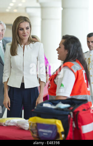 4 luglio 2014 - Madrid, Spagna - Queen Letizia di Spagna assiste la Croce Rossa 150 anniversario presso il Palacio Municipal de Congresos il 4 luglio 2014 a Madrid, Spagna. (Foto di Oscar Gonzalez/NurPhoto) (credito Immagine: © Oscar Gonzalez/NurPhoto/ZUMA filo) Foto Stock