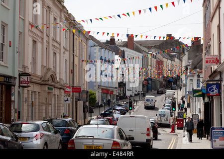 High Street, Haverfordwest, Pembrokeshire Foto Stock