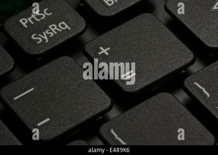 Macro-fotografia del computer Notebook / Desktop tasti numerici di dettaglio. Foto Stock