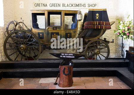 Famoso Gretna Green del fabbro Shop utilizzato per eloping coppie e matrimoni sotto licenza scozzese sul confine della Scozia Foto Stock