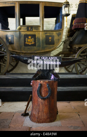 Famoso Gretna Green del fabbro Shop utilizzato per eloping coppie e matrimoni sotto licenza scozzese sul confine della Scozia Foto Stock