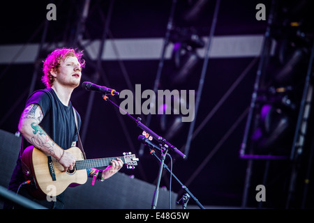 Ed sheeran live at pinkpop festival 2014 in Paesi Bassi © roberto finizio/alamy live news Foto Stock