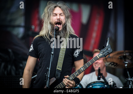 Mastodon live at Pinkpop Festival 2014 in Paesi Bassi © Roberto Finizio/Alamy Live News Foto Stock