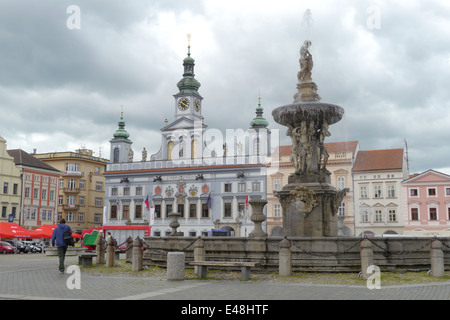 Benvenuti in Repubblica ceca - Cesky Budejovice foto di Sean Sprague Foto Stock