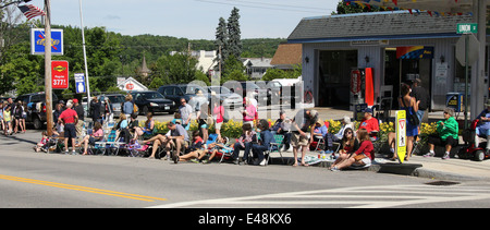 Quarto di luglio 1014 parade presso Wolfeboro New Hampshire USA USA, America. Giorno di indipendenza Parade. Foto Stock