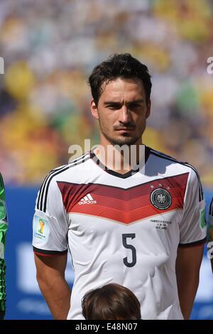 Rio de Janeiro, Brasile. 4 Luglio, 2014. Mats Hummels (GER) Calcio/Calcetto : Coppa del Mondo FIFA Brasile 2014 quarti di finale match tra Francia 0-1 Germania al Estadio do Maracana di Rio de Janeiro in Brasile . Credito: ESTREMO ORIENTE PREMERE/AFLO/Alamy Live News Foto Stock