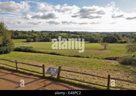 Vista sul sito del 1066 Battaglia di Hastings battlefield all Abbazia di Battle, East Sussex, Inghilterra, GB, Regno Unito Foto Stock