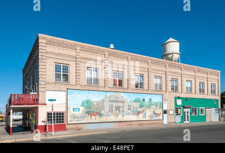 Washington, Toppenish, centro storico murale a parete Foto Stock