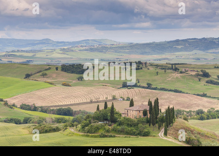 Il Belvedere agriturismo in Val d'orcia, Toscana. Foto Stock