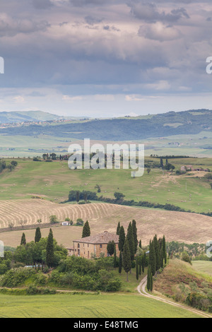 Il Belvedere agriturismo in Val d'orcia, Toscana. Foto Stock