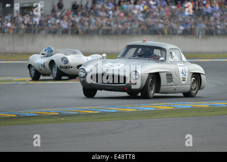Le Mans, Francia, 5 giugno, 2014. Historic Racing sulla pista di Le Mans classico appuntamento in Francia. Credito: Matthew Richardson/Alamy Live News Foto Stock