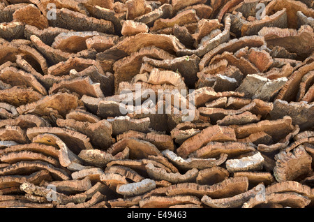 Sfondo di pezzi di corteccia di sughero Foto Stock
