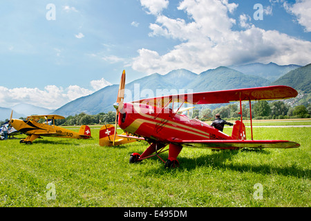 Svizzera Canton Ticino, Locarno, Airshow di cielo aperto Foto Stock