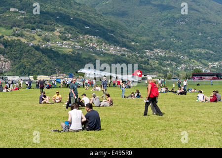 Svizzera Canton Ticino, Locarno, Airshow di cielo aperto Foto Stock