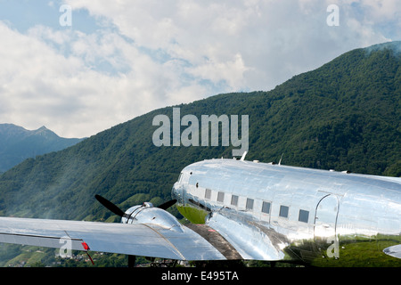 Svizzera Canton Ticino, Locarno, Airshow di cielo aperto, Swissair Foto Stock