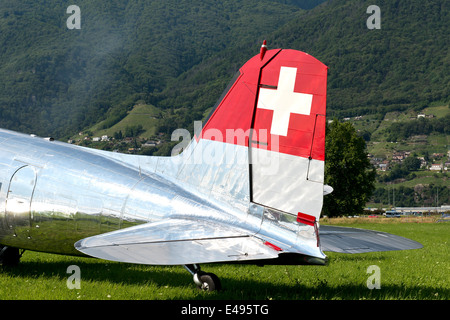 Svizzera Canton Ticino, Locarno, Airshow di cielo aperto, Swissair Foto Stock