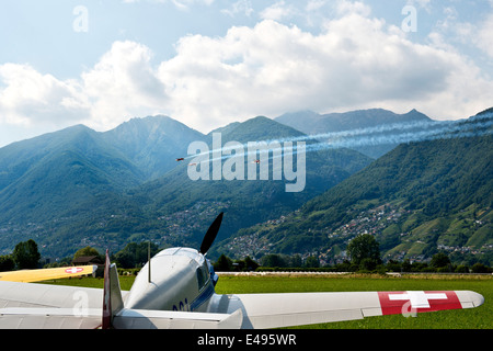 Svizzera Canton Ticino, Locarno, Airshow di cielo aperto Foto Stock