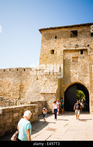 BELGOROD-DNIESTER, Ucraina - Agosto 07, 2013: Akkerman fortezza - un monumento alla storia della pianificazione urbana e XIII-XV Foto Stock