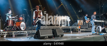 Scouting per ragazze a Cornbury Festival - Peter Ellard, Greg Churchouse, Jamie O'Gorman, Roy Stride Foto Stock