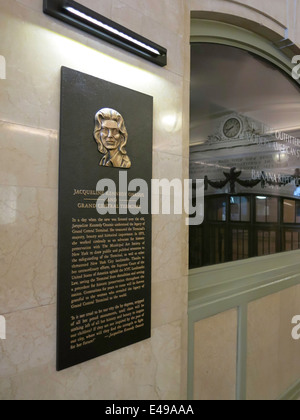 Il Jacqueline Kennedy Onassis placca e Foyer , Grand Central Terminal, NYC, STATI UNITI D'AMERICA Foto Stock