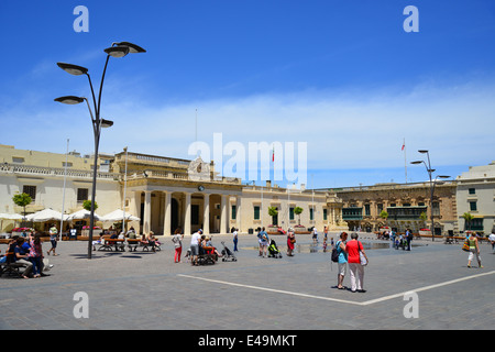 Saint George Square, La Valletta (Il-Belt Valletta), Sud del quartiere portuale, Malta Xlokk Regione, Repubblica di Malta Foto Stock