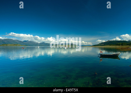 Loch Linnhe e Ardgour da Port Appin, Argyll & Bute Foto Stock