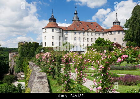 Schloss Langenburg (castello Langenburg), Langenburg, Hohenlohe Regione, Baden Wurttemberg, Germania, Europa Foto Stock