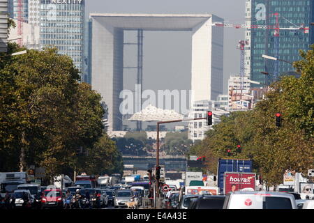 Grande Arche de la Defense, Parigi, Francia, Europa Foto Stock