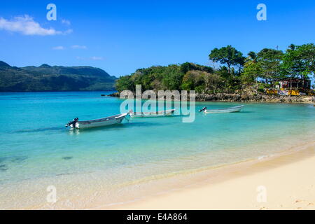 Playa Rincon, Las Galeras, Semana penisola, Repubblica Dominicana, West Indies, dei Caraibi e America centrale Foto Stock