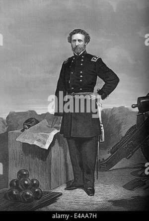 John Charles Frémont o Fremont, 1813 - 1890, un americano ufficiale militare, explorer e uomo politico, Foto Stock