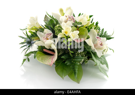 Composizione floreale con lilys fresia e arum Foto Stock